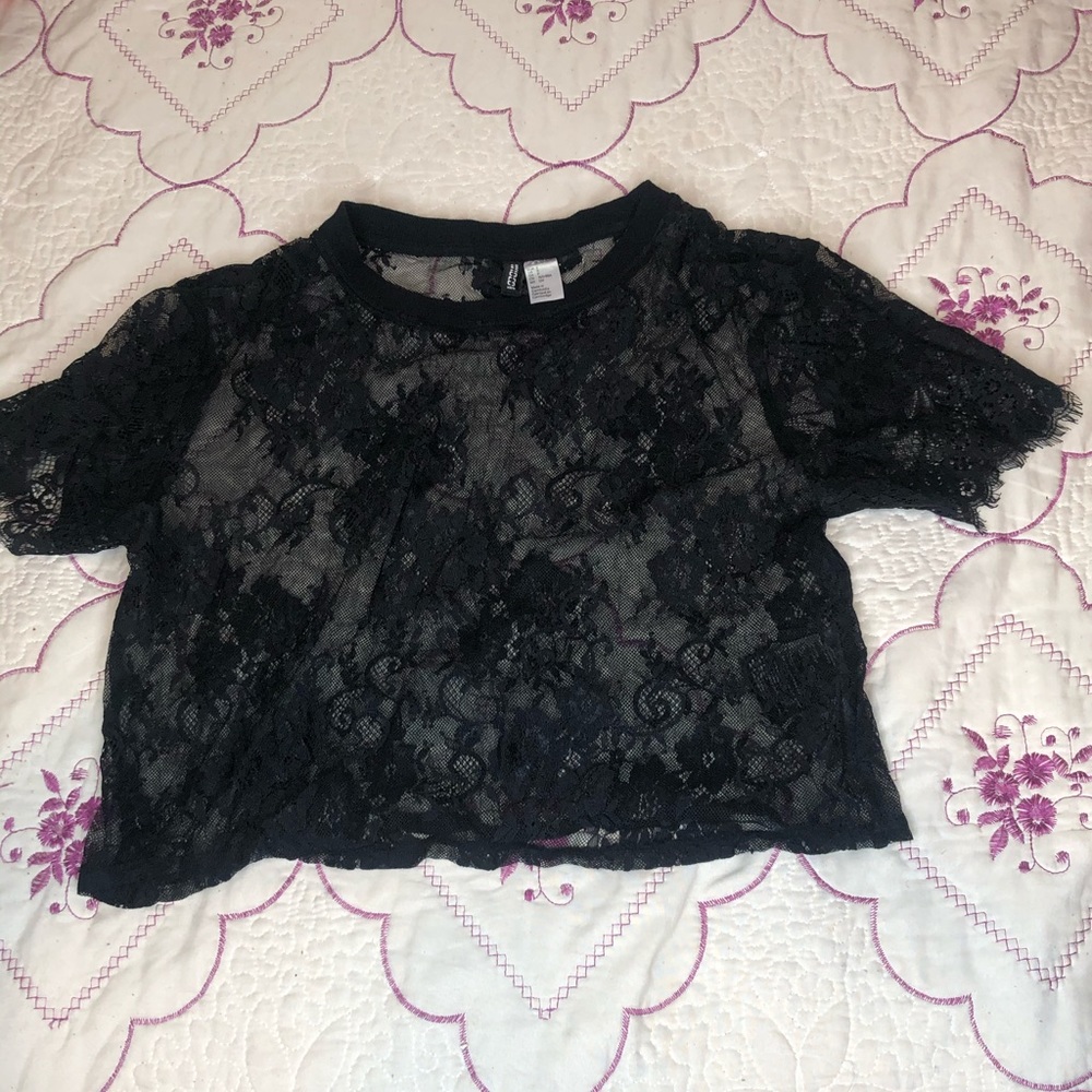 Lace black top from H&M